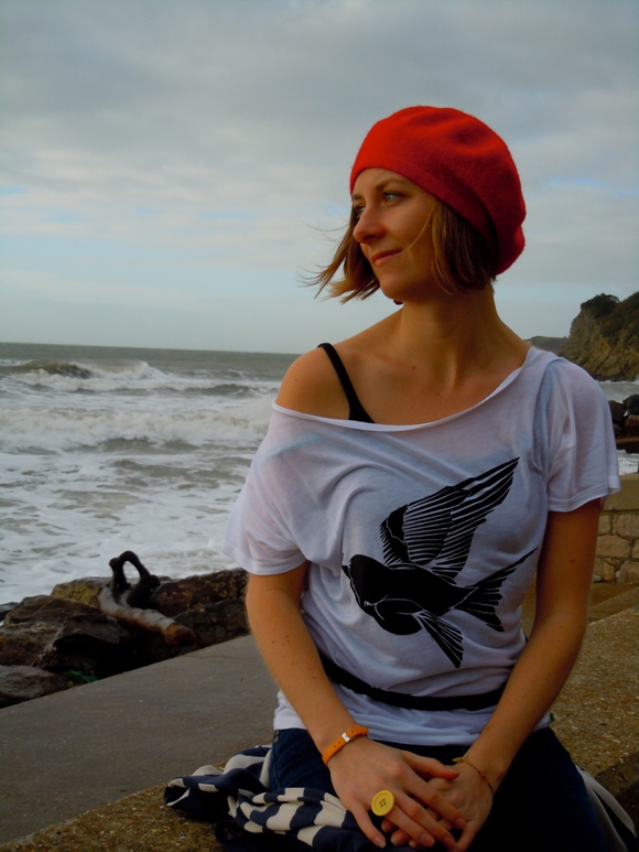 Post image for Pin Up No1 – Melissa at Steephill Cove, Isle of Wight, Wearing Rapanui